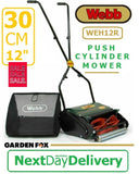 SALE best PRICE - £109.97 - IN STOCK - WEBB Rear Roller Push Cylinder Mower - WEH12R - 5060012808792 LA **** PAYPAL payments ONLY online **** for ALL CARD PAYMENTS call our sales team on - 01787 313488 - to pay via VISA MASTERCARD AMEX  ****