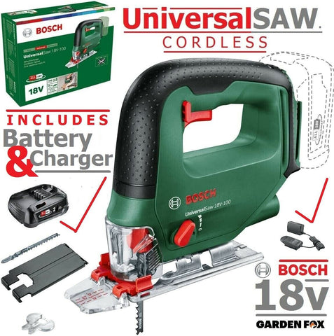 new £115.97 BOSCH UniversalSAW 18V-100 2.0AH Cordless Jigsaw 0603011170 4053423229523