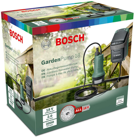 Bosch Garden Pump 18 v Cordless Rainwater Tank Shop Online Strand Hardware