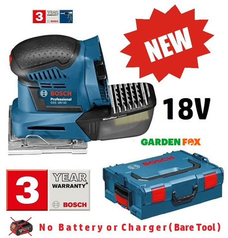 new £123.97 BARE Bosch GSS 18V-10 Orbital SANDER+L-Boxx 06019D0202 3165140871662