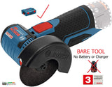 new BARE TOOL £117.97 Bosch GWS 12V-76 cordless ANGLE GRINDER 06019F2003 3165140843591