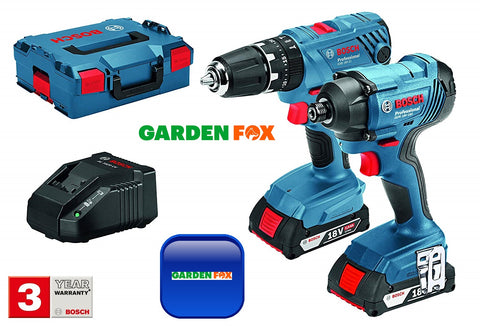 new £245.97 Bosch TWIN GSB18V-21 & GDR18V-160 2.0 L-Boxx 06019G5172 3165140943161