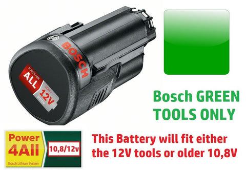 new £43.97 - 2.5AH BOSCH Tool 12v Battery Li-ION 1600A00H3D 3165140852623