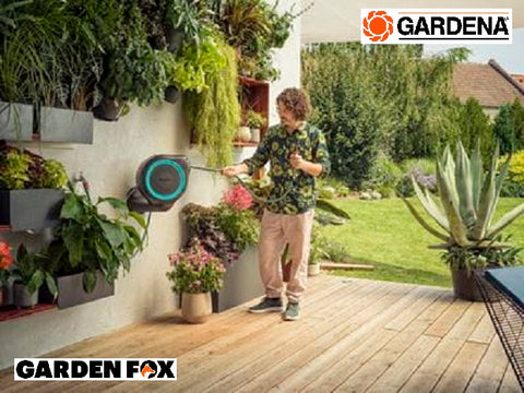 SALE PRICE - £109.97 - GARDENA 20m Wall Mounted Roll Up Hose Box - 186 –  GardenFOX LTD