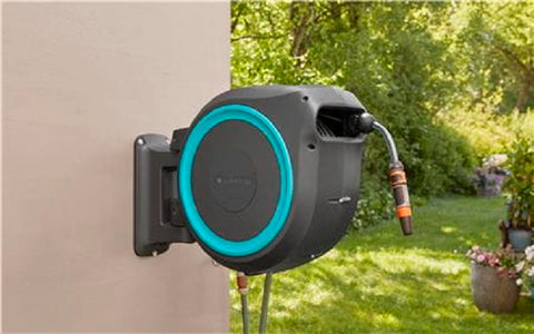 SALE PRICE - £109.97 - GARDENA 20m Wall Mounted Roll Up Hose Box - 186 –  GardenFOX LTD