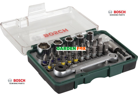New £23.67 Bosch RATCHET Screwdriving SET 27 Piece 2607017160 3165140659208
