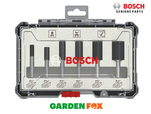 new £29.97 BOSCH Router SET 6 Piece Straight 1/4 Shank 2607017467 3165140957984