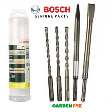 New £27.97 BOSCH 5 Piece SDS Chisel and Drill Bit 2607019456 3165140415743