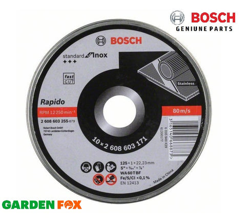 New £14.97 - 10 Genuine BOSCH 125mm INOX DISCS 2608603255 3165140668873