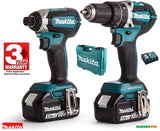 new £378.97 MAKITA DHP484 DTD153 Combi Drill & Impact Driver Set DLX2180TJ 0088381827843