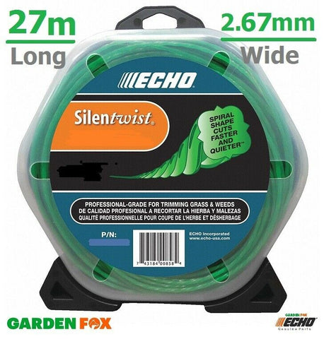new ECHO SilentTWIST STRIMMER CORD 27M 2.67mm Wide 321105053 4934110703345