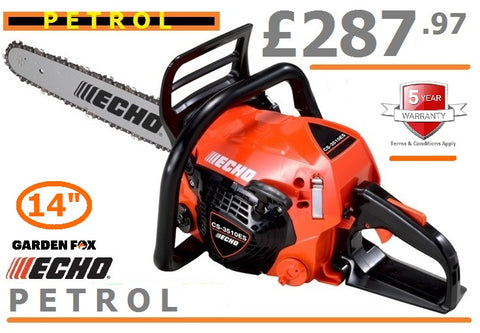 SALE PRICE £287.97 ECHO CS3510ES 14" Petrol Chainsaw - 5-Year Warranty - ECHOCS3510ES-14" CS