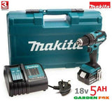 new £226.97 MAKITA DHP484STX5 18v Combi Drill BL 5.0Ah Battery & Accessory Set 0088381726191