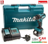 new £226.97 MAKITA DHP484STX5 18v Combi Drill BL 5.0Ah Battery & Accessory Set 0088381726191