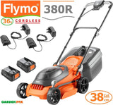 new £359.97 FLYMO Easi STORE 380R Li 36V Cordless BATTERY Mower 970538501 7392930755390