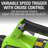 SALE best PRICE £209.97 Greenworks Axial40V Cordless Battery Garden Blower GD24X2BVK2X 6952909076034 LV