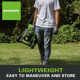 SALE PRICE - £179.99 - GreenWORKS 24V 2.0AH Cordless Battery Mower 33cm GWGD24LM33K2 6952909079189 LA