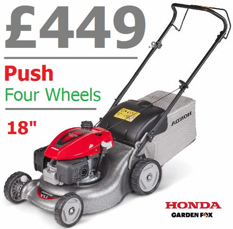 new £449.97 *CLICK & COLLECT or purchase in store* new HONDA 18" Four Wheeled Push Lawnmower Petrol LA £449.97