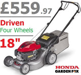 new £559.97 *CLICK & COLLECT or purchase in store* new HONDA 18" Driven Four Wheeled Lawnmower Petrol LA £559.97