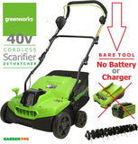 SALE best PRICE £199.97 BARE TOOL GreenWORKS 40V 35cm Cordless Lawn Scarifier & Dethatcher 6952909092355 LA