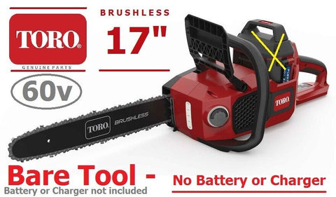 SALE best PRICE - £199.97 - BARE TOOL - TORO 60V 41cm Cordless Brushless CHAINSAW 17" - 51845T 9301317983842