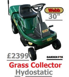 new £2399.97 - *Click & Collect/Buy in store for Local Delivery* - new WEBB 12530HYDRO 30" Key Start Ride On Mower inc Grass Collector 30" CUT Hydrostatic Transmission LA