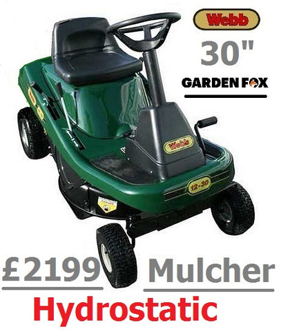 £2199.97 - *Click & Collect/Buy in store for Local Delivery* - new WEBB 12530Hydro 30" Key Start Ride On Mower 30" Mulcher CUT Hydrostatic Transmission LA
