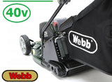 new £489.97 - Webb **** CLICK & COLLECT or purchase in store **** Webb 17" 40v RR17liP Rear Roller 17" Push Lawnmower CORDLESS WERR17LiP LA