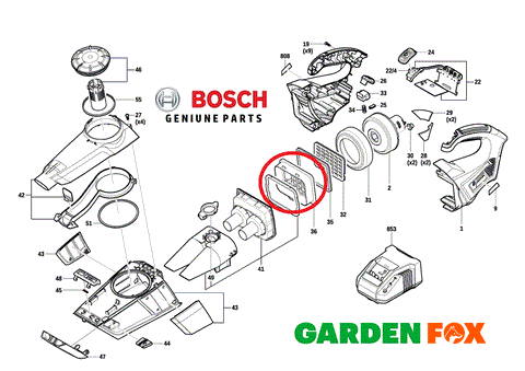 Genuine - Bosch GAS18V-1 - FILTER PAD - 1619PB2034 - O29