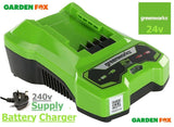 SALE PRICE £37.97 GreenWORKS 24v Single Battery - BATTERY CHARGER - GWG24C 6952909062853