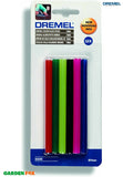 new Dremel High Temp Glue 7mm Coloured Sticks 12 Piece Set 2615GG05JA 8710364052462