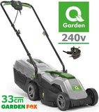 SALE PRICE £79.97 QGarden Mains Electric 240v Lawnmower 33cm 1200w QG33-1200 5055661904131