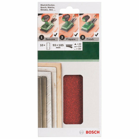 Bosch SANDING Sheets Mixed Set 10 Random Orbit 2609256A86 3165140615020