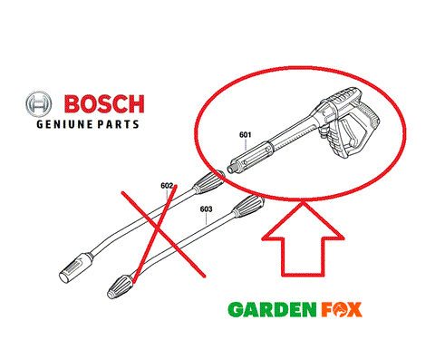 Genuine Bosch GHP 5-75X Pressure Washer TRIGGER Handle 4059952497327 1179