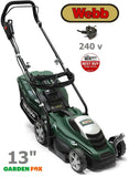 SALE best PRICE - £99.99 - WEBB Mains Corded Electric Lawnmower 13" 33cm WEER33 5055661901079 LA ****PAY PAL & AMEX payments ONLY or call 0800 731 7008 to pay via VISA MASTERCARD****