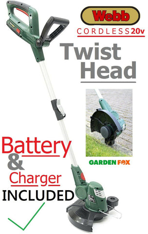new £82.97 WEBB 20V Li Cordless Twist Head Garden STRIMMER WEV20LT 5055661902731 BCH